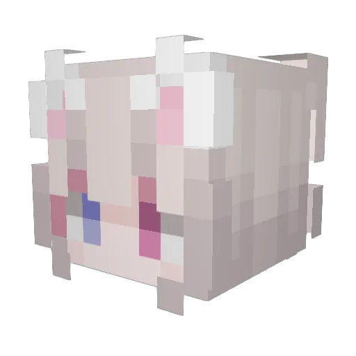 wild_China Minecraft avatar head, 3D render