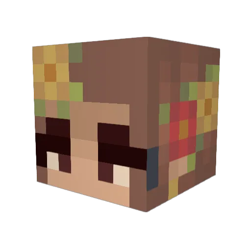 wild_flora Minecraft avatar head, 3D render