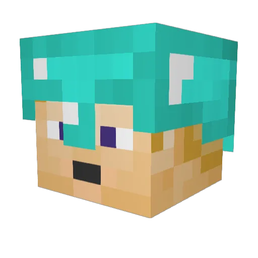 wildbrad Minecraft avatar head, 3D render