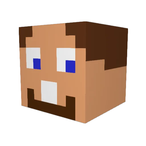 wildflint Minecraft avatar head, 3D render