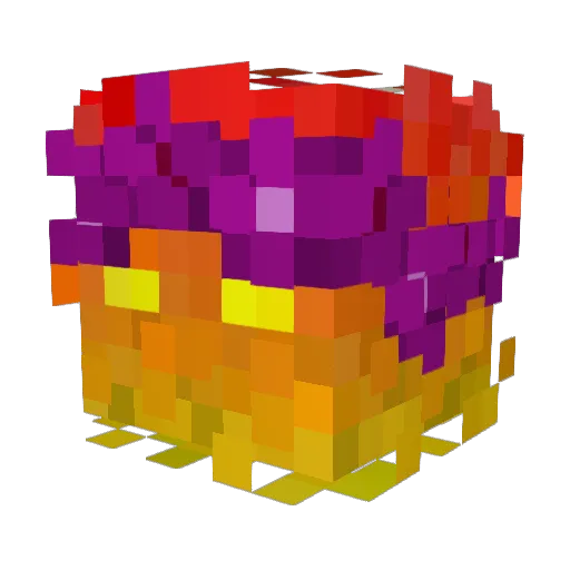 wildflowery Minecraft avatar head, 3D render