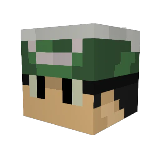 wildgumbiII Minecraft avatar head, 3D render