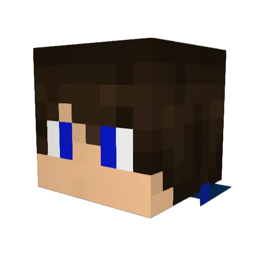 wildman_6_13_01 Minecraft avatar head, 3D render