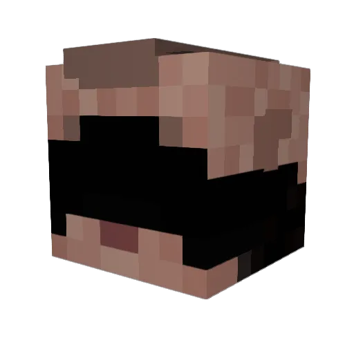 wildol Minecraft avatar head, 3D render