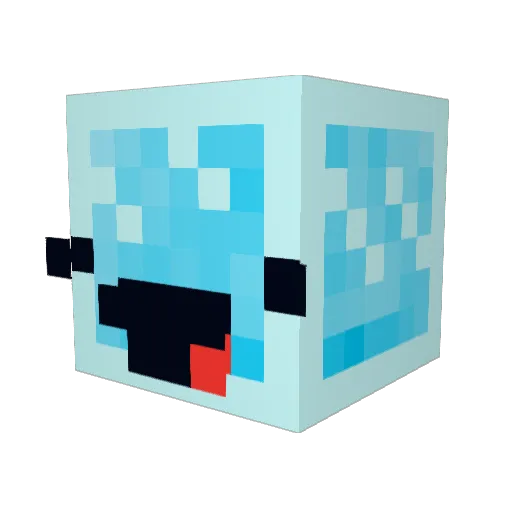 wildtype1 Minecraft avatar head, 3D render