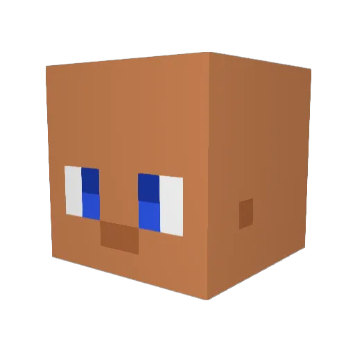 wilfulSpark Minecraft avatar head, 3D render