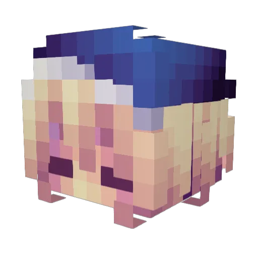 wilfwulf Minecraft avatar head, 3D render