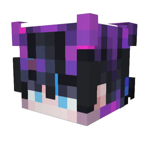 wiljun Minecraft avatar head, 3D render