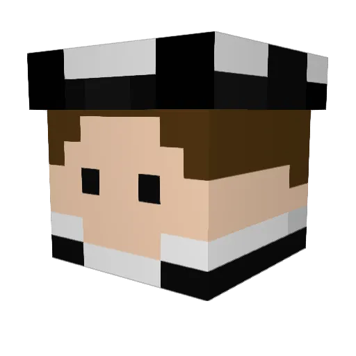 wilkbal Minecraft avatar head, 3D render