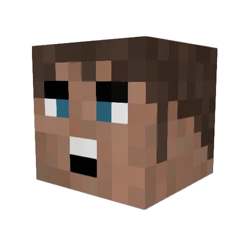 wilks93 Minecraft avatar head, 3D render