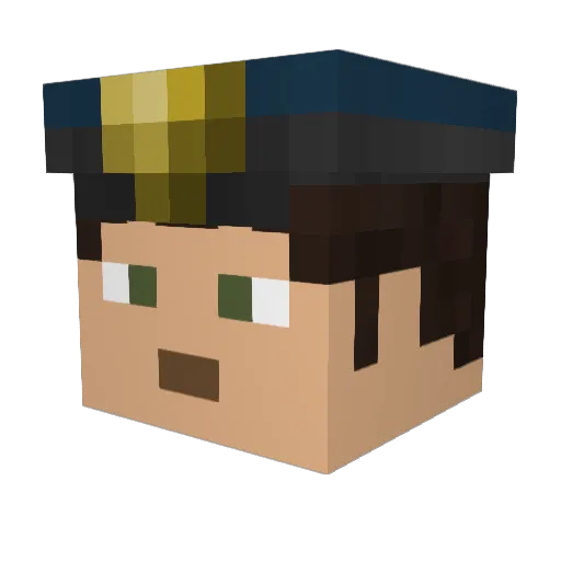 will1771 Minecraft avatar head, 3D render