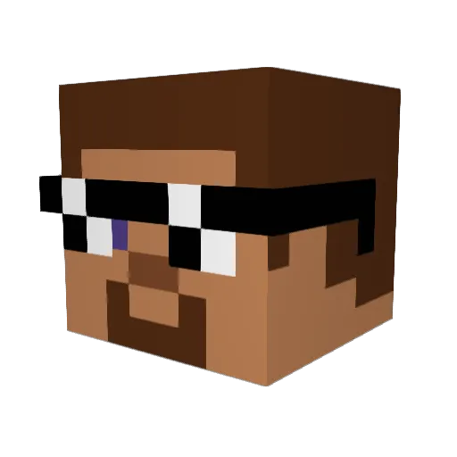 willellb Minecraft avatar head, 3D render