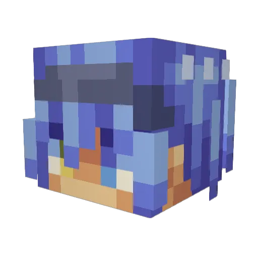 willemdf Minecraft avatar head, 3D render