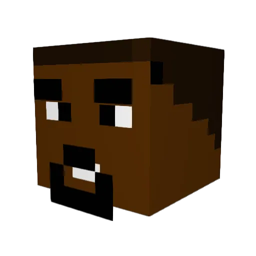 willemdog Minecraft avatar head, 3D render