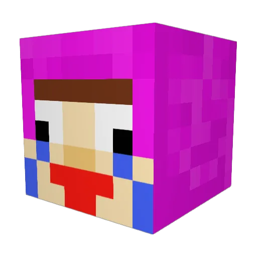 willface Minecraft avatar head, 3D render