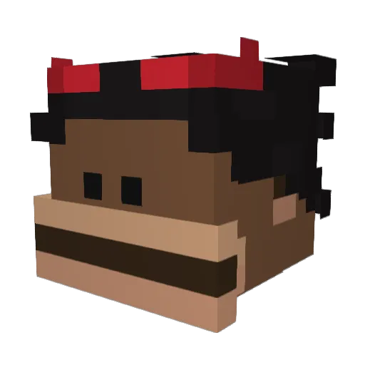 willgameAC130 Minecraft avatar head, 3D render
