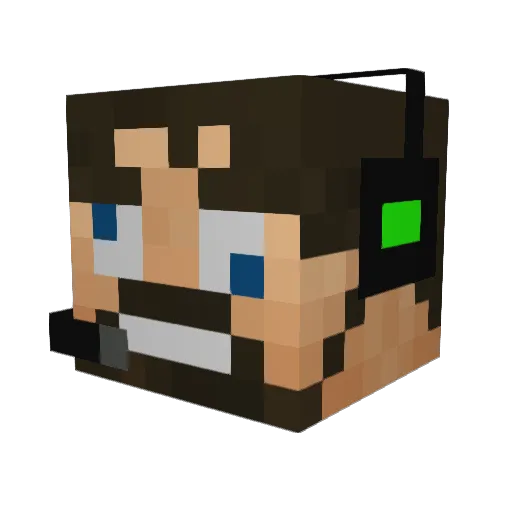 willhmc Minecraft avatar head, 3D render