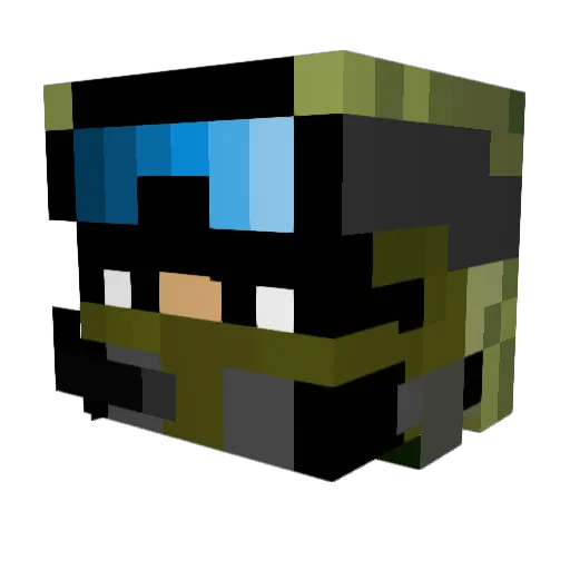 william9710 Minecraft avatar head, 3D render