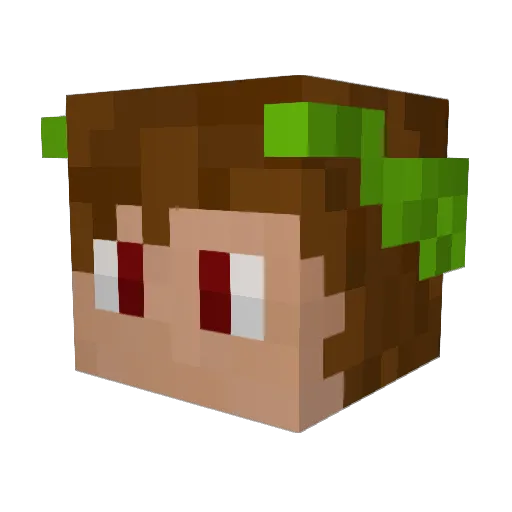 william_268 Minecraft avatar head, 3D render