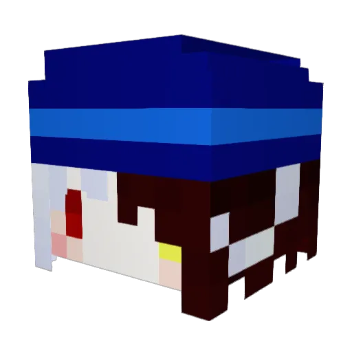 william_Junwei Minecraft avatar head, 3D render