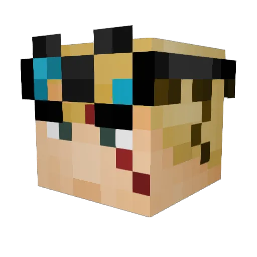 williamlia Minecraft avatar head, 3D render