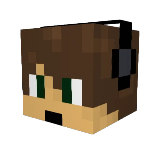 williamxpro Minecraft avatar head, 3D render