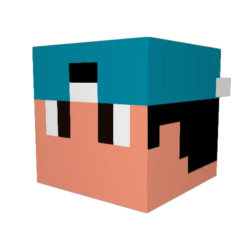 williandon Minecraft avatar head, 3D render