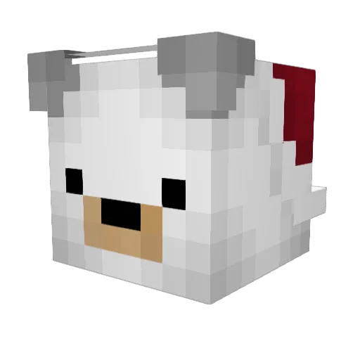 willie_v Minecraft avatar head, 3D render