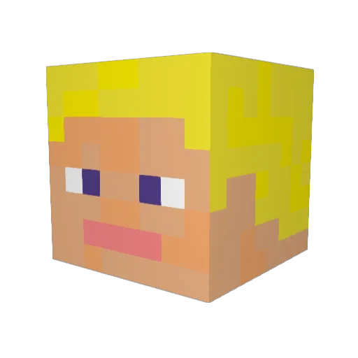 williegram Minecraft avatar head, 3D render
