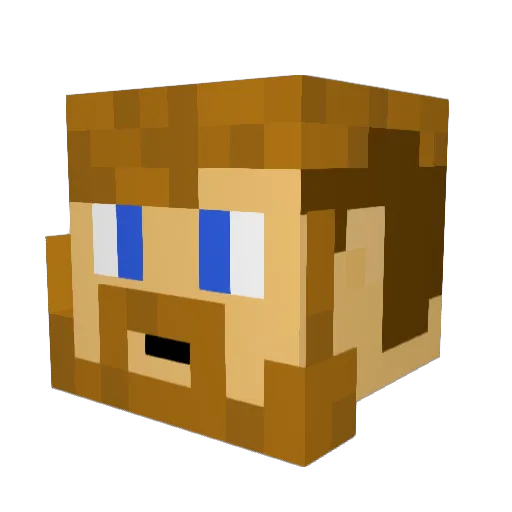 willificent Minecraft avatar head, 3D render