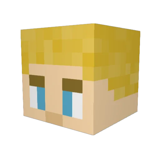 willimeme Minecraft avatar head, 3D render