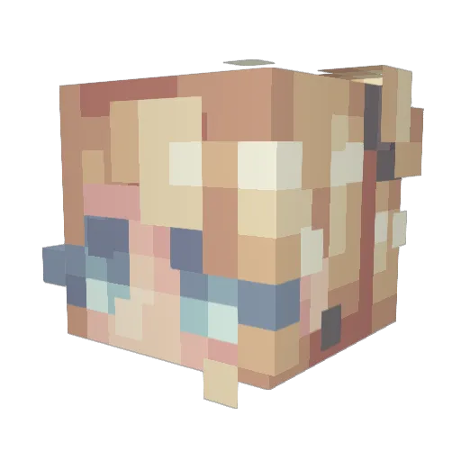 willingminecraft Minecraft avatar head, 3D render