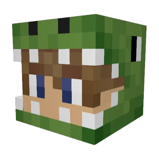 willls Minecraft avatar head, 3D render