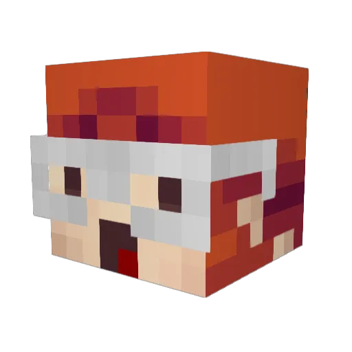 willobrien Minecraft avatar head, 3D render