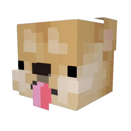 willowyWall3 Minecraft avatar head, 3D render