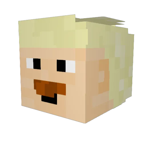 willpaq Minecraft avatar head, 3D render