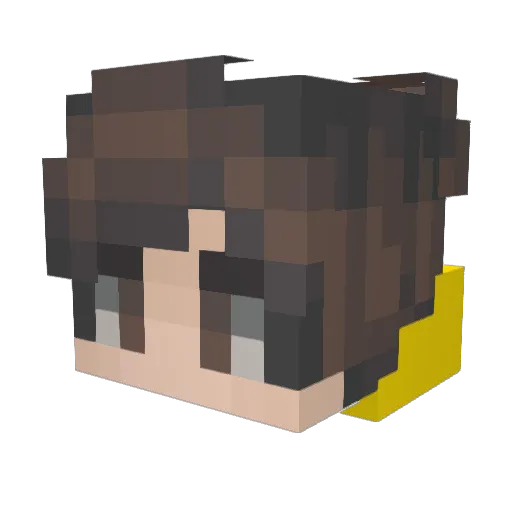 willstutters_tv Minecraft avatar head, 3D render