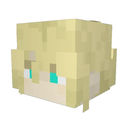 willta Minecraft avatar head, 3D render
