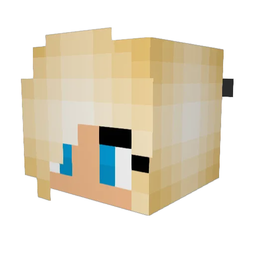 wilmalice Minecraft avatar head, 3D render