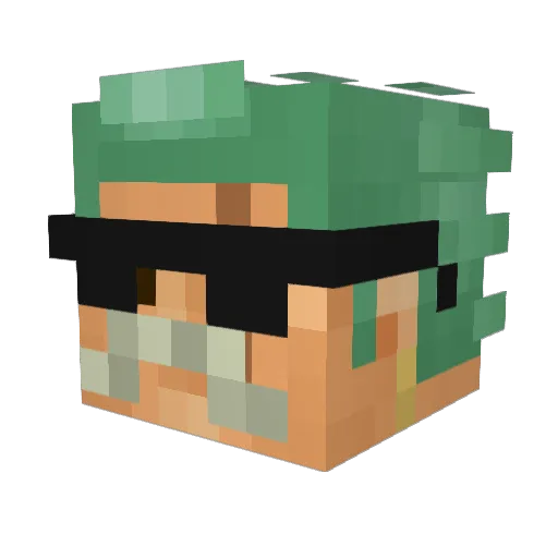 wilmerjfl Minecraft avatar head, 3D render