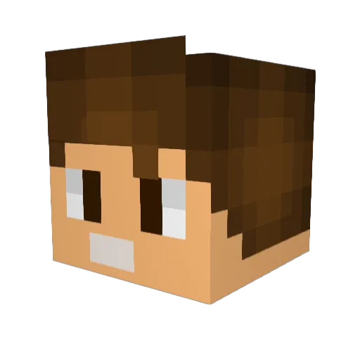wilpig Minecraft avatar head, 3D render