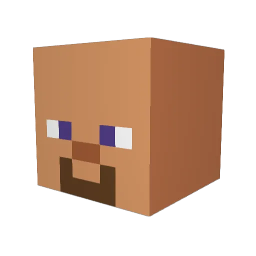 wilrem Minecraft avatar head, 3D render