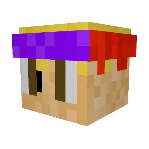 wilyummy Minecraft avatar head, 3D render