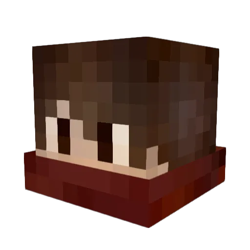 wimmow Minecraft avatar head, 3D render