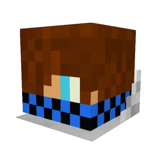 wimpiam Minecraft avatar head, 3D render