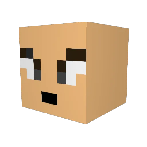 wina359 Minecraft avatar head, 3D render