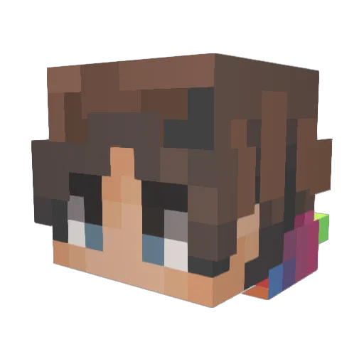 winbean Minecraft avatar head, 3D render