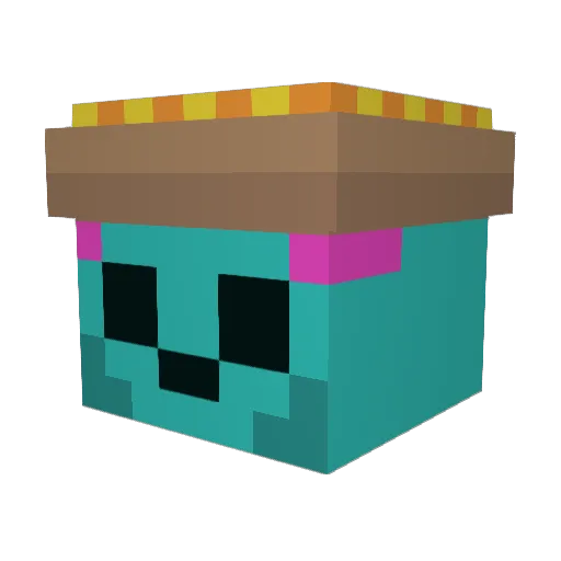 winboiiiiii Minecraft avatar head, 3D render