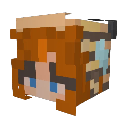 winchestra Minecraft avatar head, 3D render