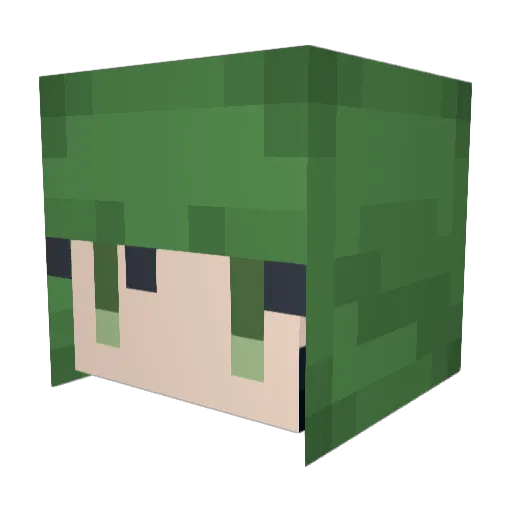 wind3322 Minecraft avatar head, 3D render